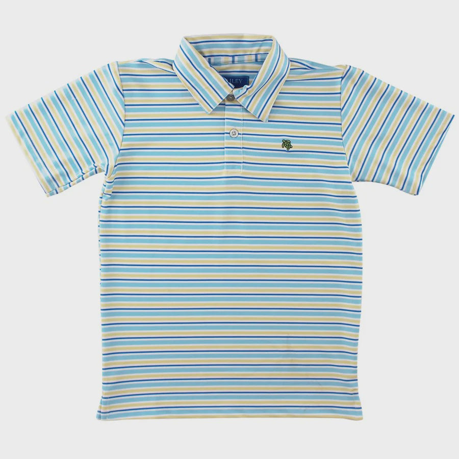 Henry Performance S/S Stripe Polo- Placid