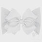 Small King Grosgrain Bow Matching Cotton Jersey Baby Headband - WHT