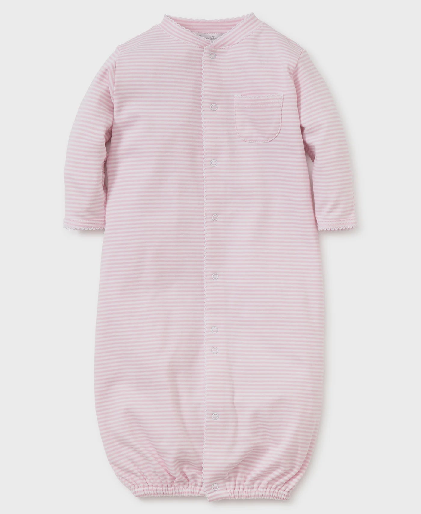 Simple Stripes Pink Convertible Gown - NB