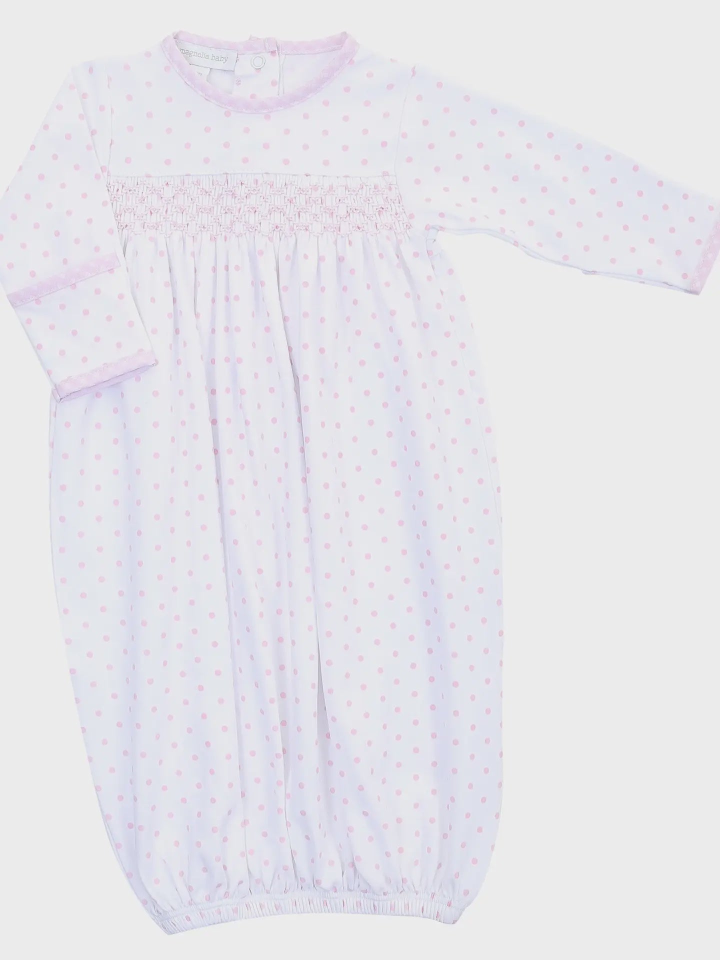 Gingham Dots Smocked Gown