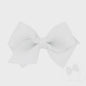 Wee Classic Grosgrain Girls Hair Bow - WHT