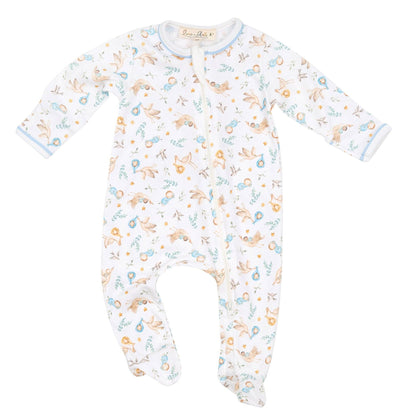 Magnolia Baby - Cherished Arrivals Zip Footie - Blue by Luna and Arlo: Newborn