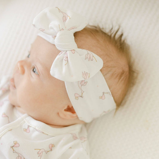 Magnolia Baby - Worth the Wait Printed Headband- Pink: Preemie