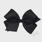 Medium Classic Grosgrain Hair Bow (Plain Wrap) - BLK