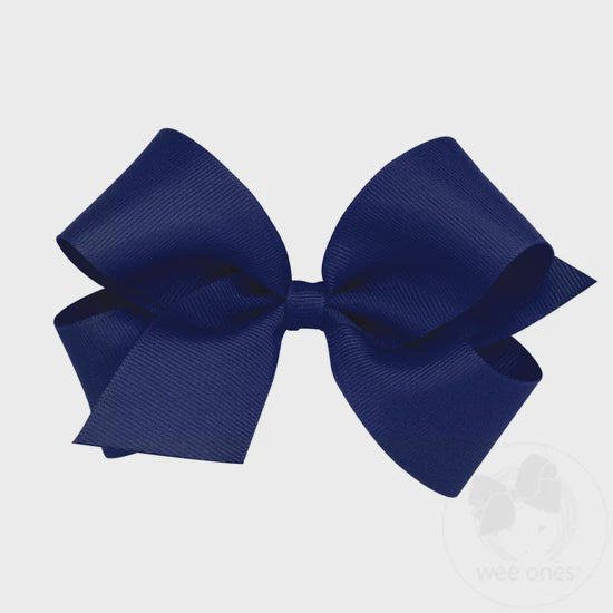 Medium Classic Grosgrain Hair Bow (Plain Wrap) - LNV