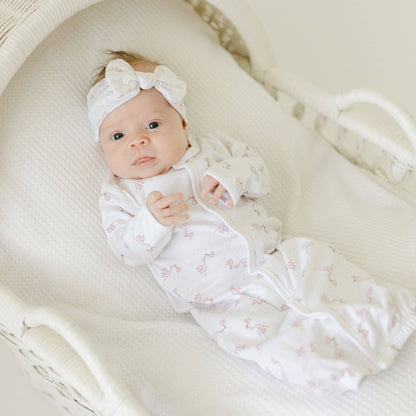 Magnolia Baby - Worth the Wait Printed Headband- Pink: Newborn