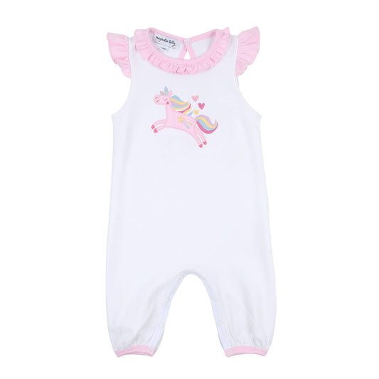 Magnolia Baby - Believe in Magic Combo Pink Flutters Playsuit: Pink / 9M/LG