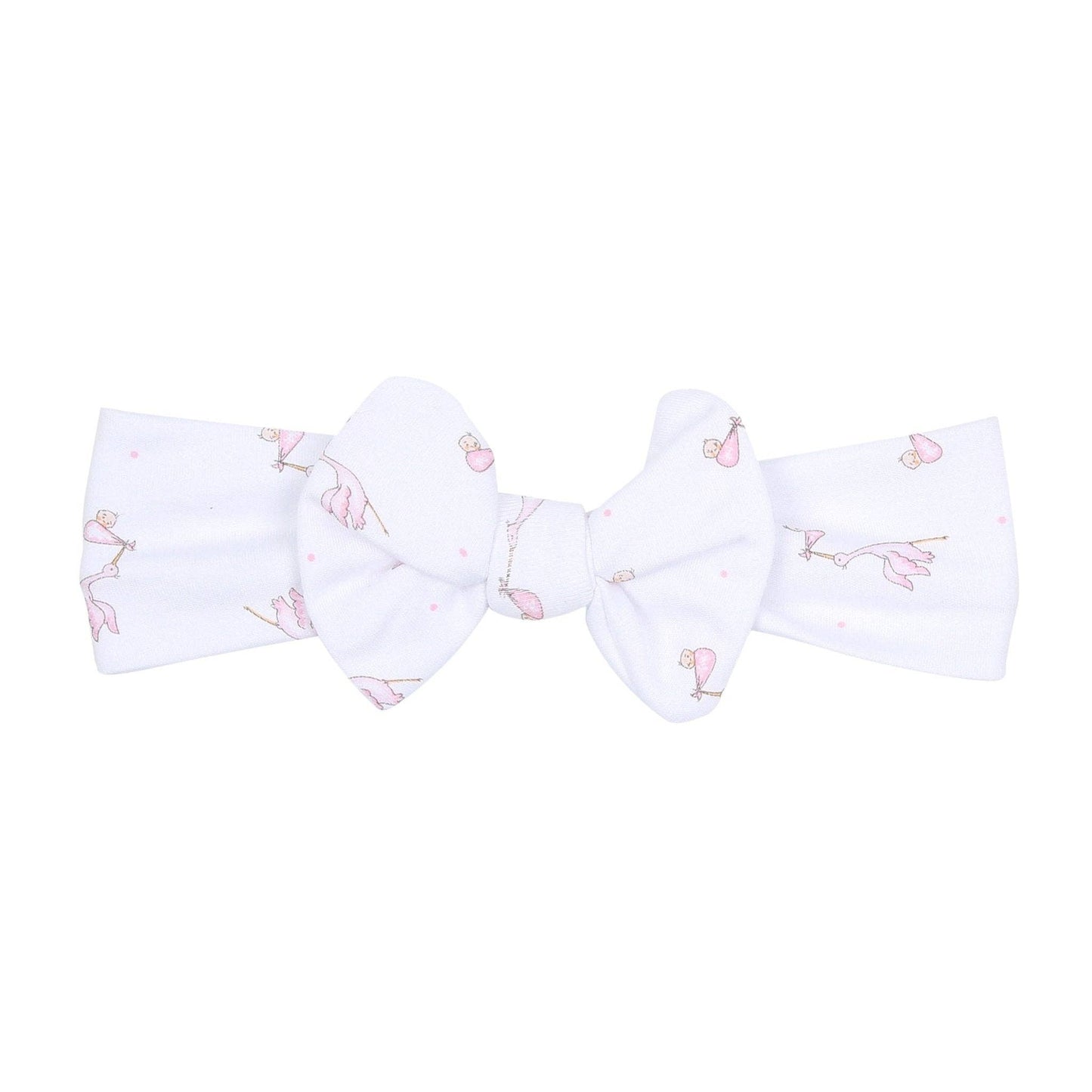 Magnolia Baby - Worth the Wait Printed Headband- Pink: Small