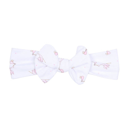 Magnolia Baby - Worth the Wait Printed Headband- Pink: Small