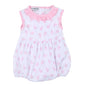 Sweet Whales Pink Printed Sleeveless Girl Bubble