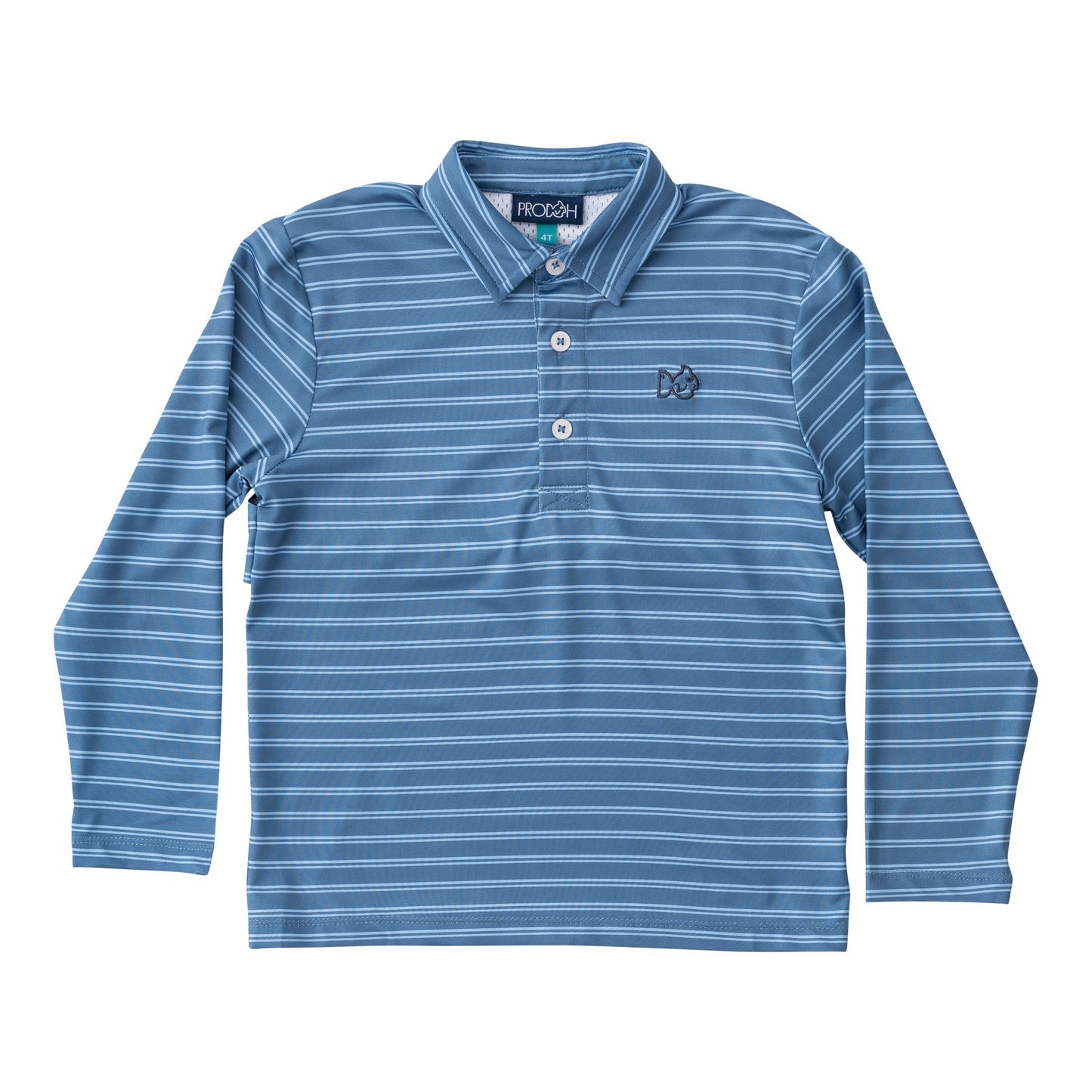 Bluefin & Powder Stripe -  LS Performance Polo